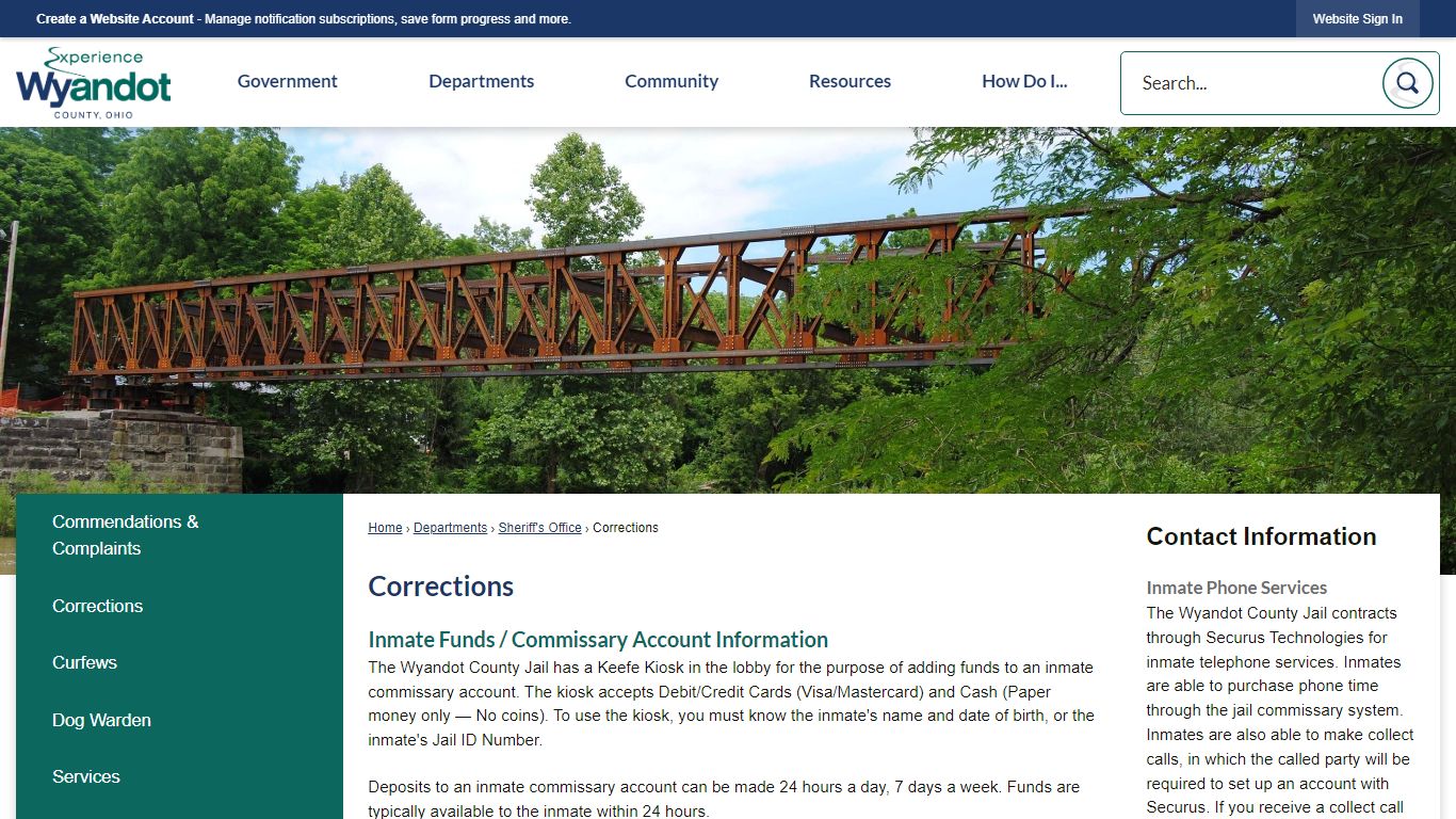 Corrections | Wyandot County, OH